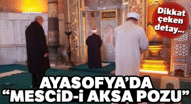 Ayasofya Camii'nde cuma namazını Mescid-i Aksa Camii imamı kıldırdı!