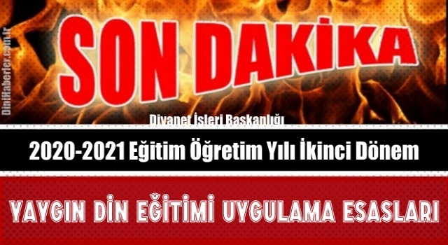 İkinci Dönem Yaygın Din Eğitimi Uygulama Esasları