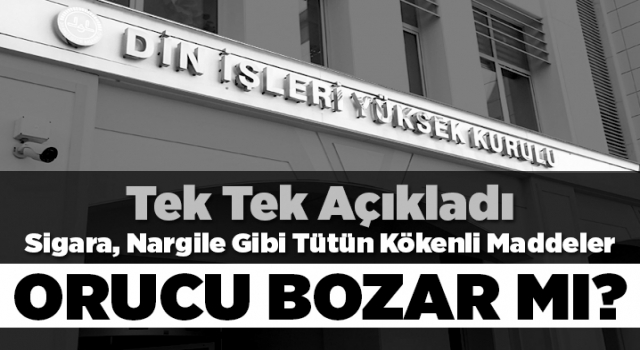 Sigara, nargile gibi keyif veren tütün kökenli maddeler orucu bozar mı?