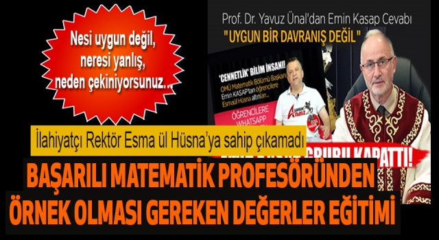 Başarılı Matematik Profesöründen Örnek Olması Gereken Değerler Eğitimi