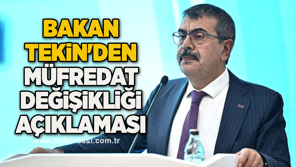 Bakan Tekin'den müfredat açıklaması! Yeni lise geliyor