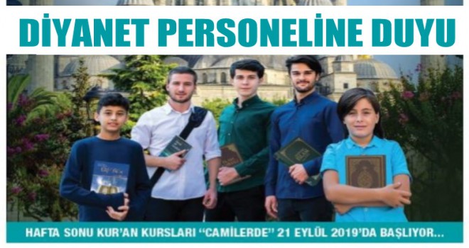 Diyanet Personeline Duyuru