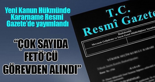Kanun Hükmünde Kararname ile Diyanet'ten Yeni ihraçlar Var