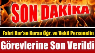 Diyanet Fahrilerin ve Vekillerin Görevlerine Son Verdi