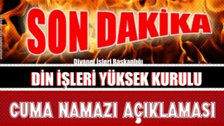 Diyanet'ten Cuma namazına ilişkin açıklama