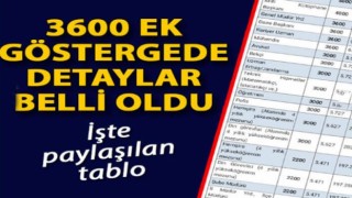 3600 Ek Gösterge tablosu son durum belli oldu!