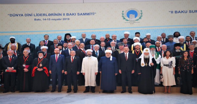 Diyanet İşleri Başkanı Erbaş, Dünya Dini Liderleri Bakü Zirvesi’ne katıldı
