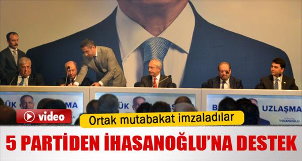 İhsanoğlu i&#231;in ortak mutabakat metnini imzaladılar
