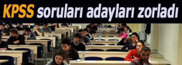 KPSS soruları adayları zorladı