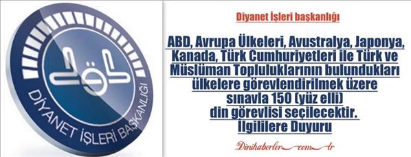 Diyanet Yurtdışına 150 Din G&#246;revlisi G&#246;nderecek