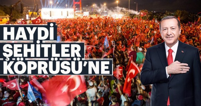 15 Temmuz Şehitler Köprüsü'nde hain Fetullah Gülen'e lanetler yağacak