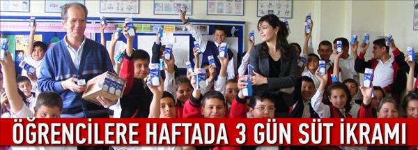 Öğrencilere haftada 3 gün süt ikramı