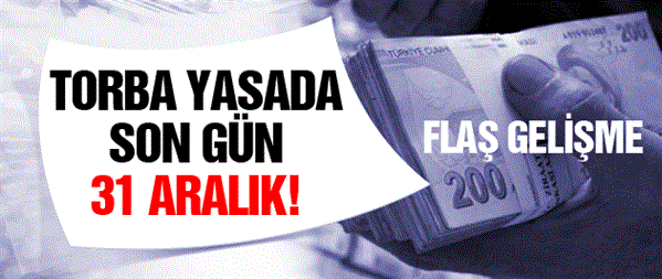 Vergi borcu için son gün 31 Aralık