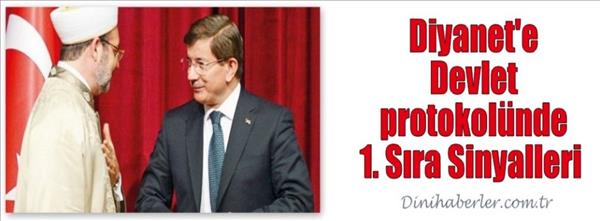 Diyanet e Devlet protokolünde 1. Sıra Sinyalleri
