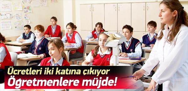 &#214;ğretmenlere ders &#252;creti m&#252;jdesi!