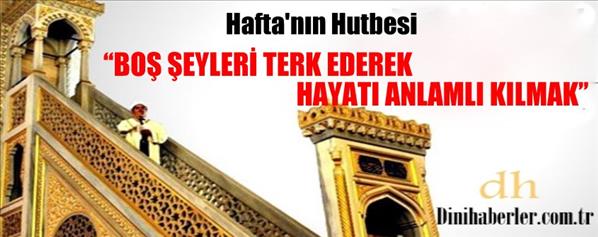 Hafta nın Hutbesi Türkiye Geneli