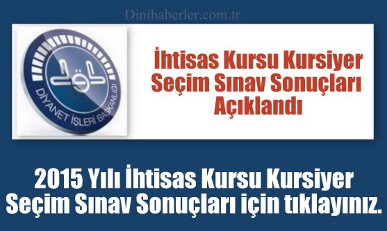 İhtisas Kursu Kursiyer Seçim Sınav Sonuçları Açıklandı