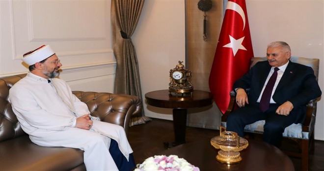 Başbakan Yıldırım Erbaş'ı kabul etti