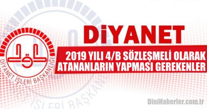 2019 Yılı 4/B Sözleşmeli Müftülüklere Müracaatları