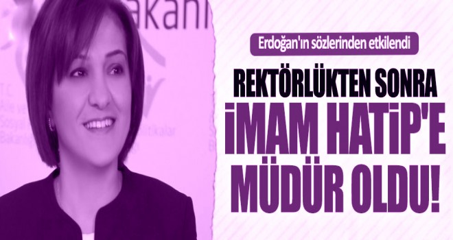 İmam - Hatip'e rektör müdür