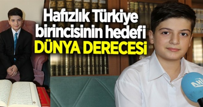 Hafız İbrahim Onavcı'nın yeni hedefi dünya derecesi