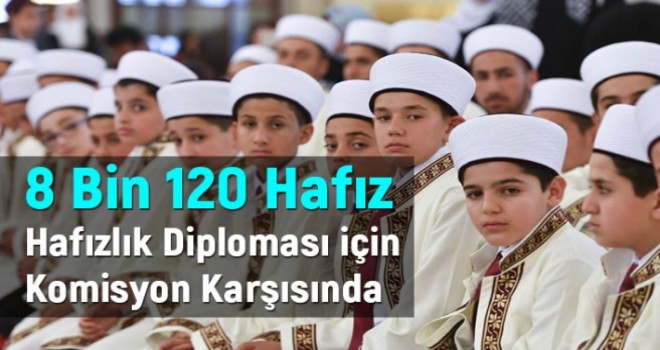 8 Bin 120 Hafız, Diploma İçin Komisyon Karşısında