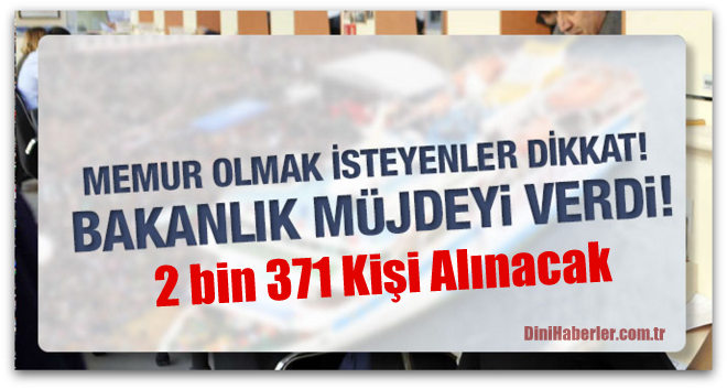 Adalet Bakanlığı 2 bin 371 memur alacak