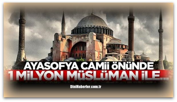 Ayasofya Camii\'nde Fetih namazı! Seccadeni al gel
