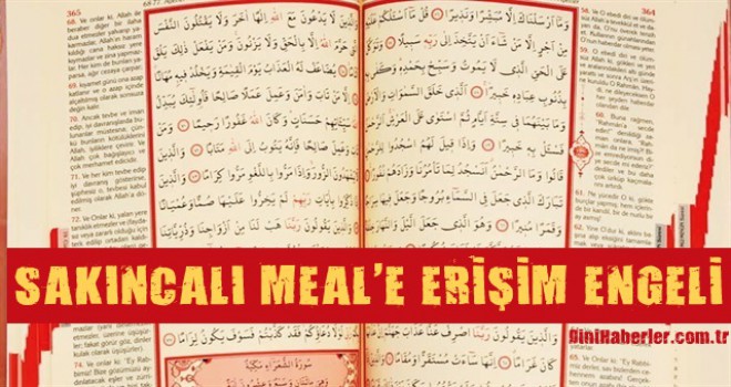 Sakıncalı meale erişim engeli geliyor