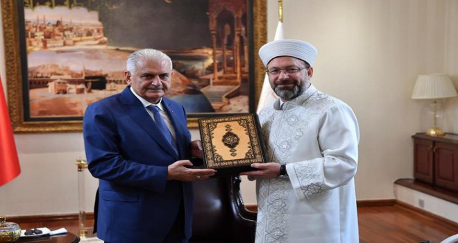 Başbakan Yıldırım’dan Diyanet’e veda ziyareti