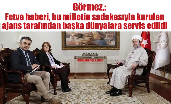 Başkan Görmez’den gündeme ilişkin açıklamalar…