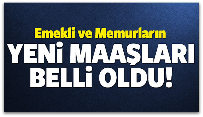 Emekli ve memurların ocak ayı maaşları belli oldu