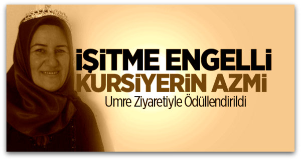 Müftülük Engelli Kursiyerini Umreyle Ödüllendirildi