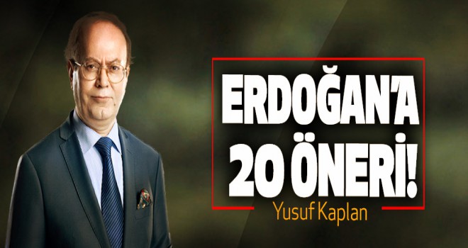 Yusuf Kaplan'dan Erdoğan’a 20 öneri