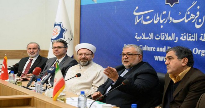 Diyanet İşleri Başkanı Erbaş, İran Kültür ve İletişim Kurumu Başkanı Torkeman ile görüştü