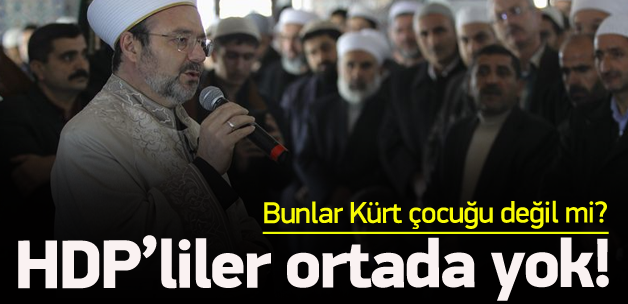 Görmez, Diyarbakır\'da öğrencilerin cenaze namazını kıldırdı...