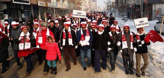 Iğdır’ da Sarıkamış Şehitleri İçin Yürüyüş Yapıldı