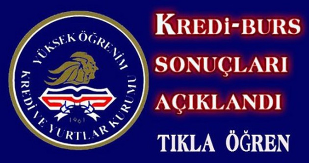 KYK burs sonuçları sorgulama, 2015/2016 KYK sonuçları, kyk.gov.tr