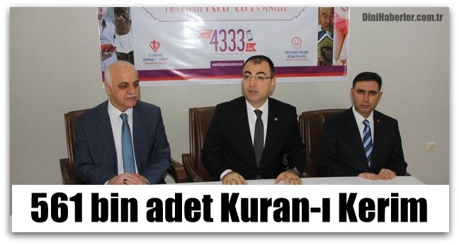 Malatya\'dan \'Hediyem Kur\'an Olsun\' kampanyası