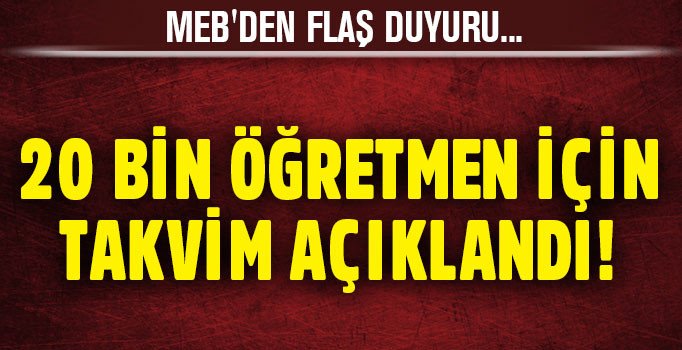 MEB 20 bin Sözleşmeli Öğretmen Alacak! Atamalar ne zaman?