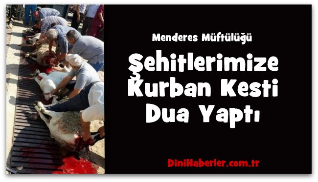 Müftülük ve Sendika Şehitlerimiz için Kurban Kesti