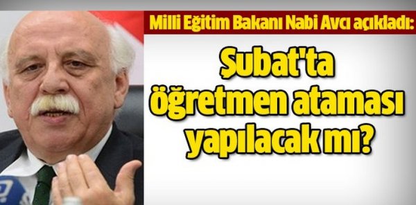 Şubat'ta öğretmen ataması yapılacak mı?