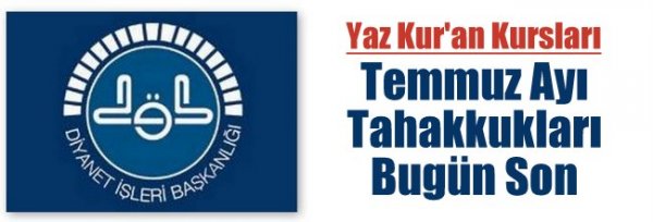 Temmuz Ayı Tahakkuk Beyanları Bugün Son