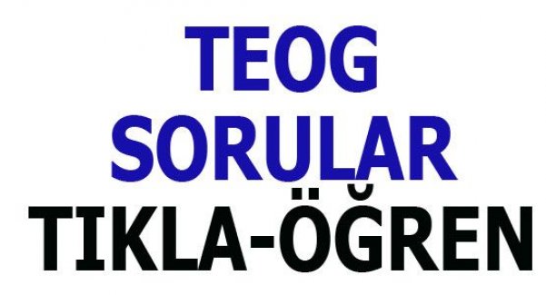 TEOG 1. Dönem Soru Ve Cevapları AÇIKLANDI