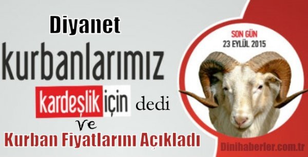 Türkiye Diyanet Vakfı kurban fiyatlarını açıkladı