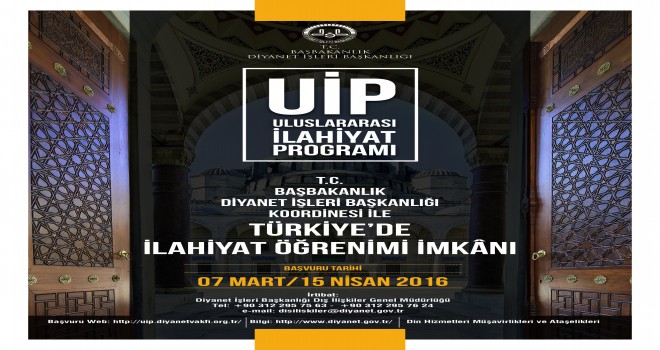 Uluslararası İlahiyat Programı 2016 Yılı Başvuruları Başladı