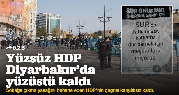 Yüzsüz HDP Diyarbakır’da yüzüstü kaldı