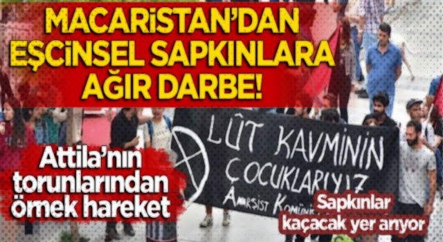 Macaristan'dan eşcinsel sapkınlara ağır darbe!