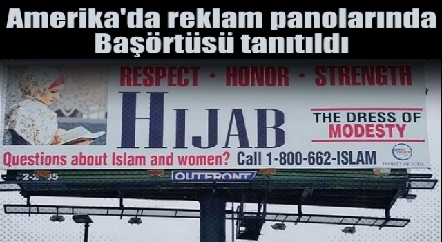 Amerikada reklam panolarında başörtüsü tanıtıldı