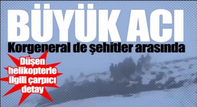 Tatvan'da askeri helikopter kazası: 9 şehit, 4 yaralı